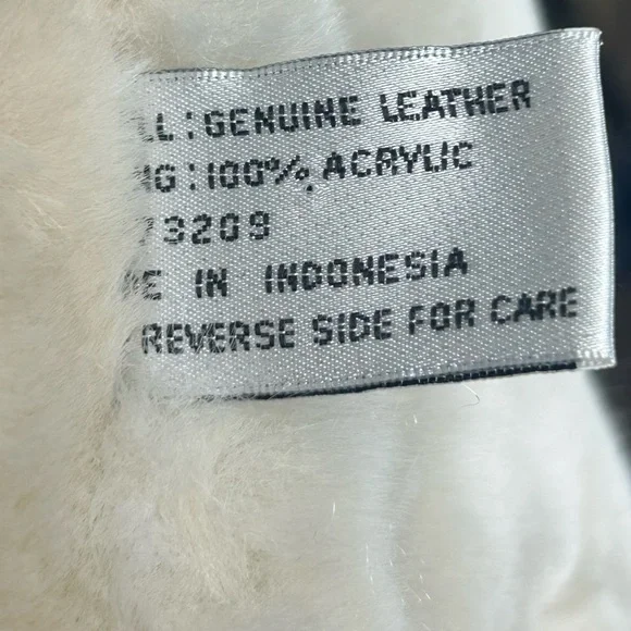 Vintage Leather Penny Lane Style Coat M Faux Fur Boho Daisy Jones Statement - Picture 11 of 16